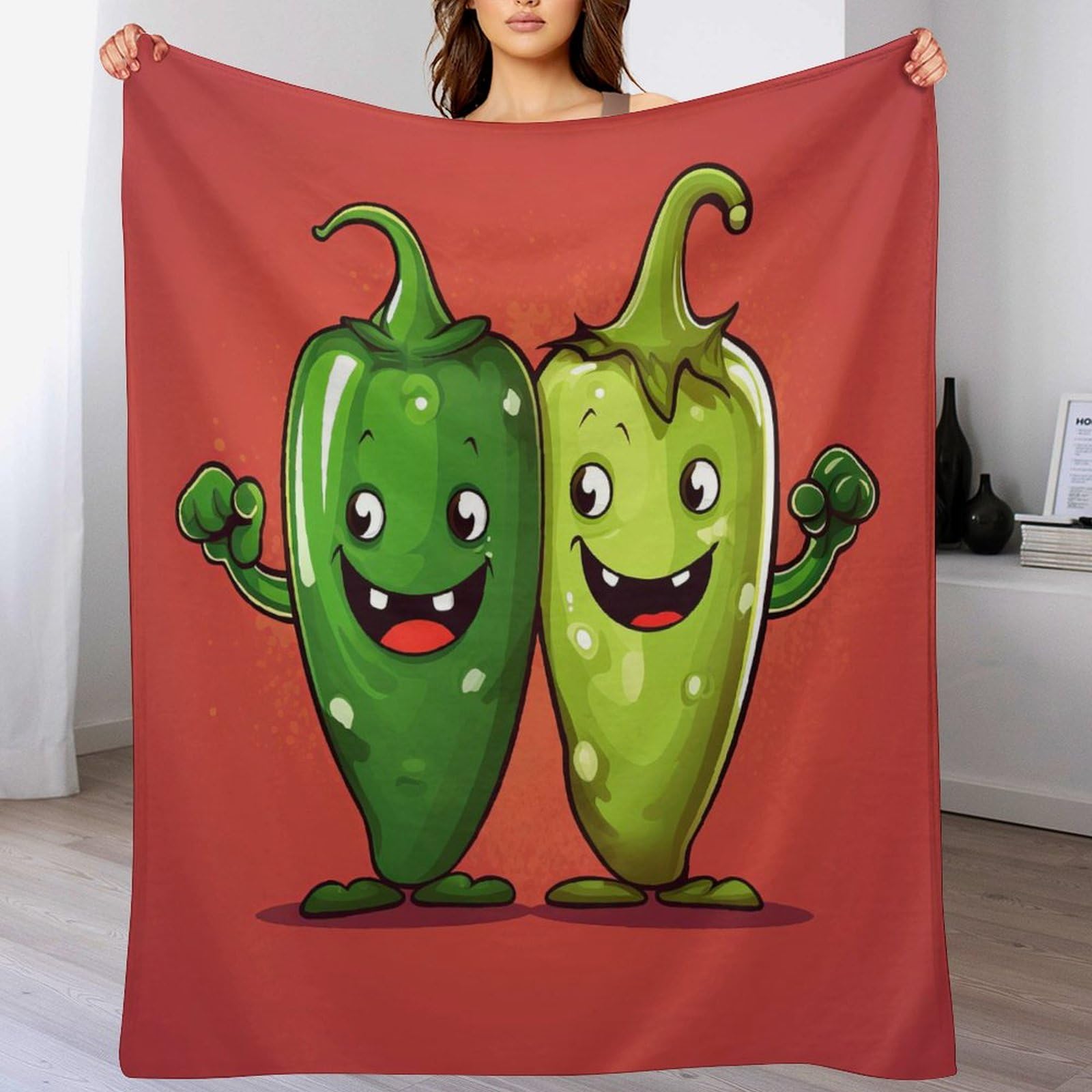 Manta de chili con vegetales supersuave para tardes de sofá y película
