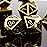 Haxtec DND Metal Dice Set D&D Dice Compatible with Dungeons and Dragons Roleplaying Games-Glossy Enamel Dice (Gold Black)