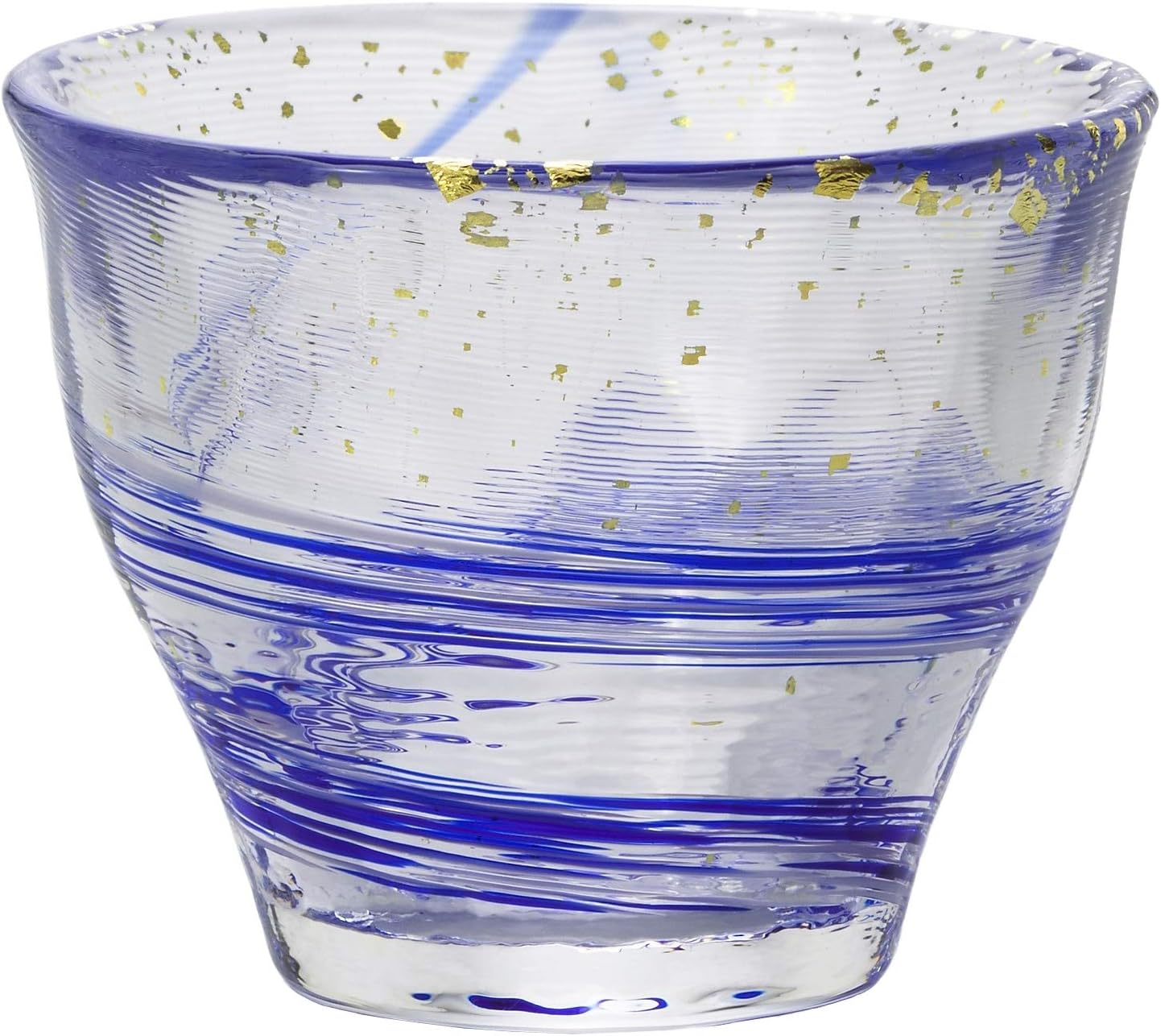 津軽びいどろ Aderia F-71842 Tsugaru Vidro Sake Cup, Natsuyoi, 2.8 fl oz (85 ml), Gold Colored Gui, Made in Japan