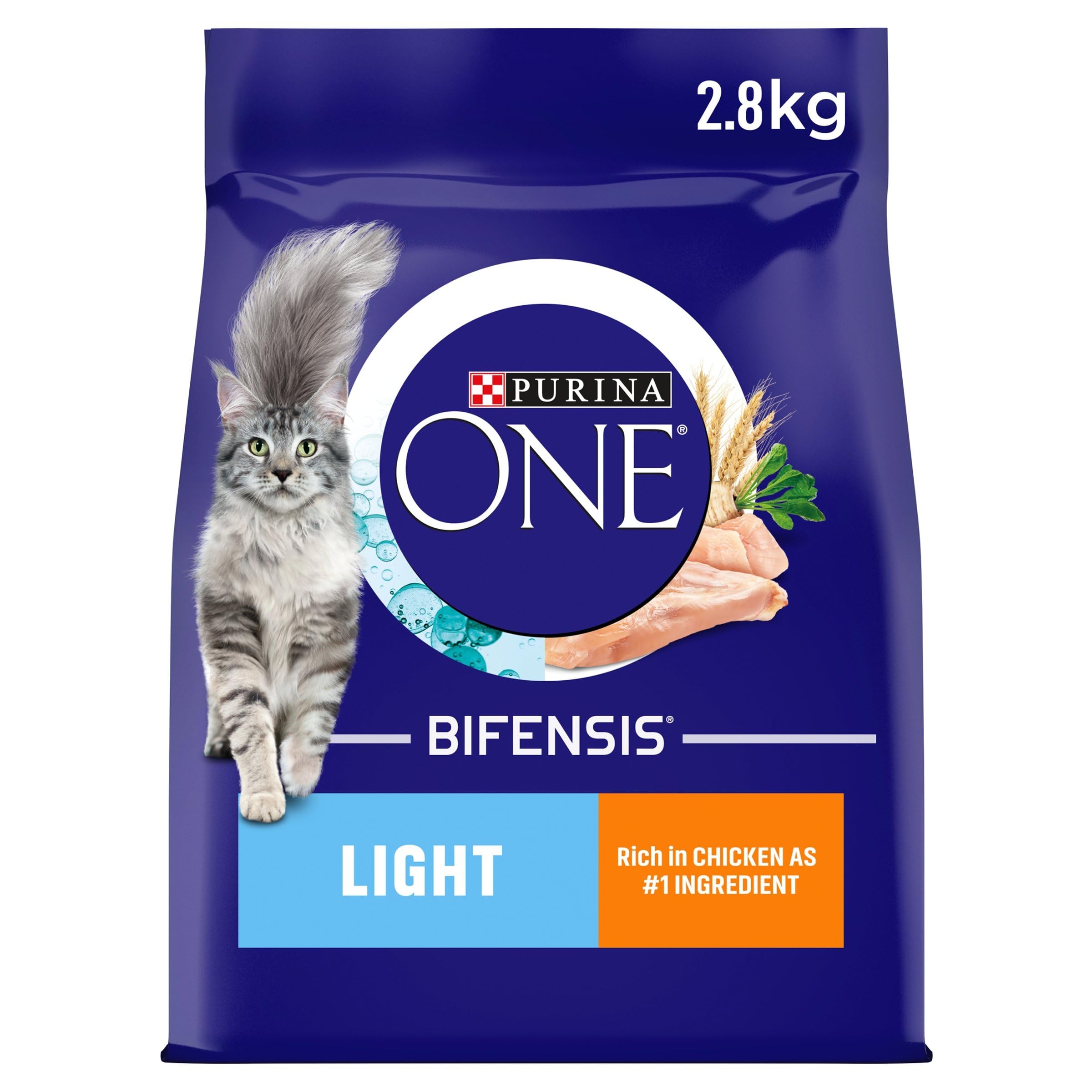 Purina One Special Needs Dry Cat Food Economy Packs - Light - Chicken & Wheat (2 X 2.8Kg)
