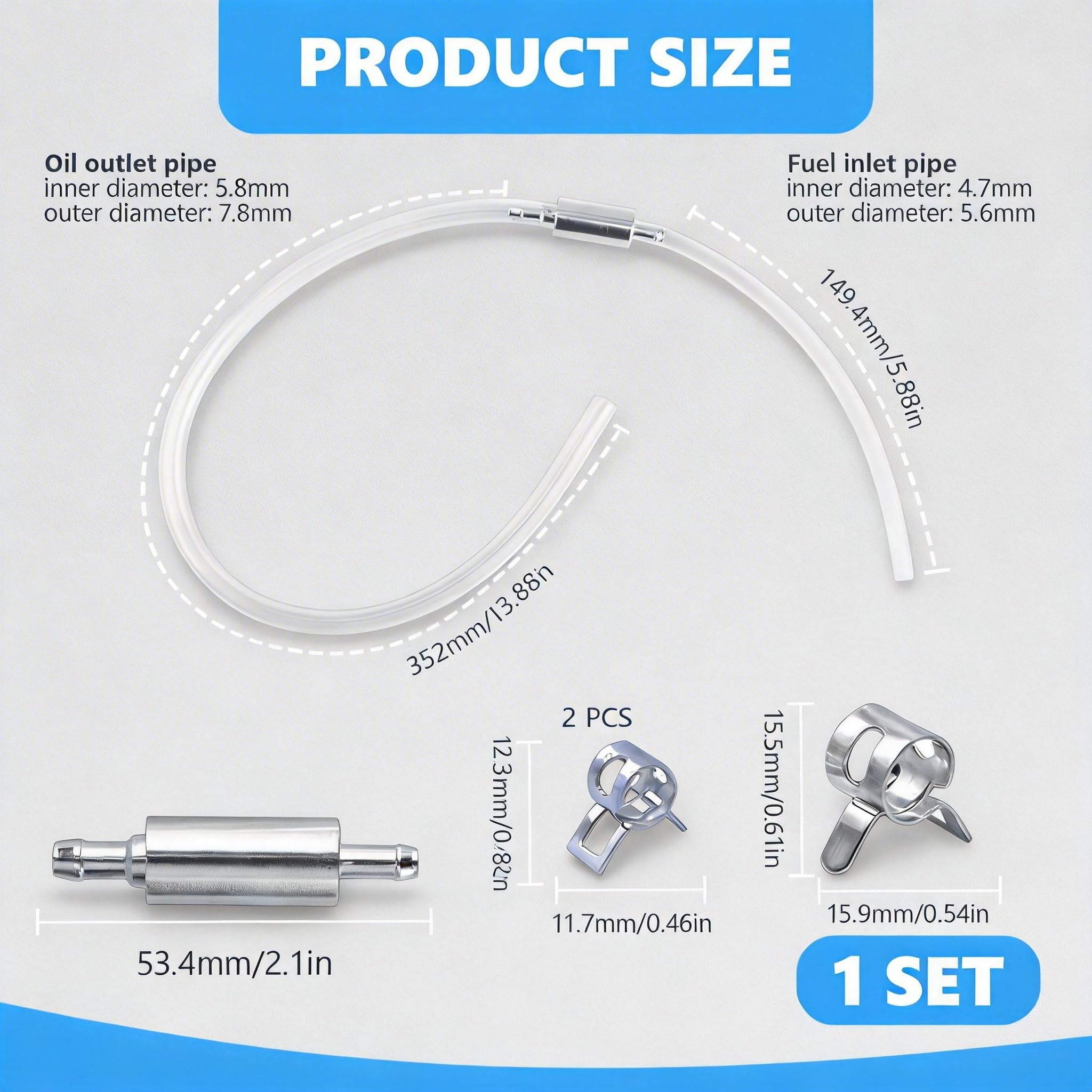 Kit Spurgo Freni Auto e Moto con Valvola Antiritorno, Attrezzo per Sanguinamento Impianto Freno e Frizione, Tubo Trasparente e Corpo in Alluminio, Universale (1 Kit)