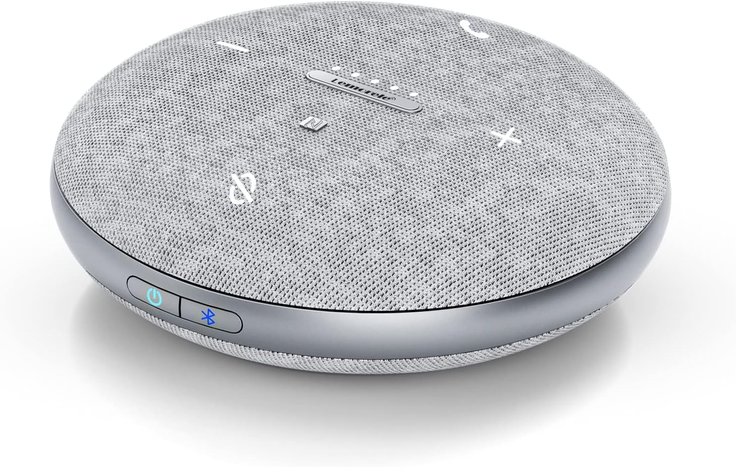 Lemorele Bluetooth Speakerphone with 4 Mics, w/Enhanced Noise Reduction Algorithm, 360° Voice Pickup, Bluetooth 5.1, Conference Speaker Compatible with Leading Platforms, Home Office