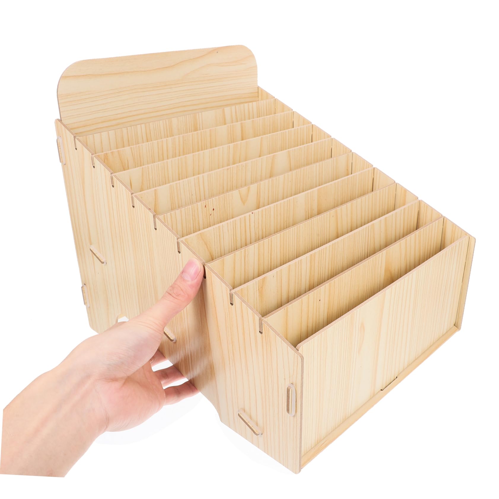 SHINEOFI Holz Briefablagebox mit Mehreren Fächern zur Belegsortierung