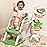 SKYROKU Potty Training Seat for Toddlers - 2-in-1 Adjustable potty ladder with Step Stool, Anti-Slip Cushion, Splash Guard & Extra-Wide Pedals, Supports 200+ lbs, Ideal for Boys & Girls (8899-Green)