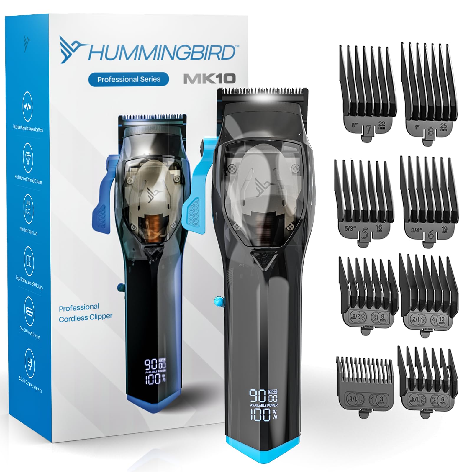Cortapelos profesional HUMMINGBIRD inalámbrico para evitar tirones en el cabello 8