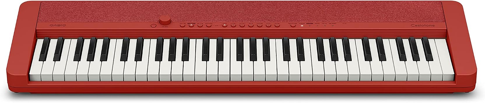 Casio CT-S1RD Casiotone piano keyboard, red with 61 stroke sensitive keys