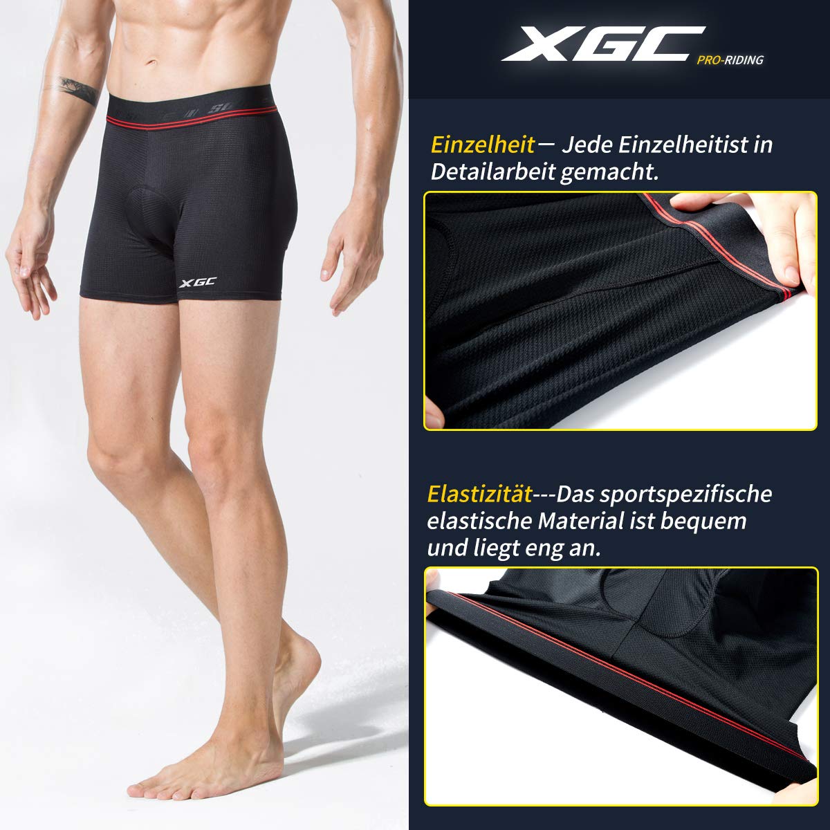 Short de cyclisme homme rembourrage gel 4D respirant haute densité