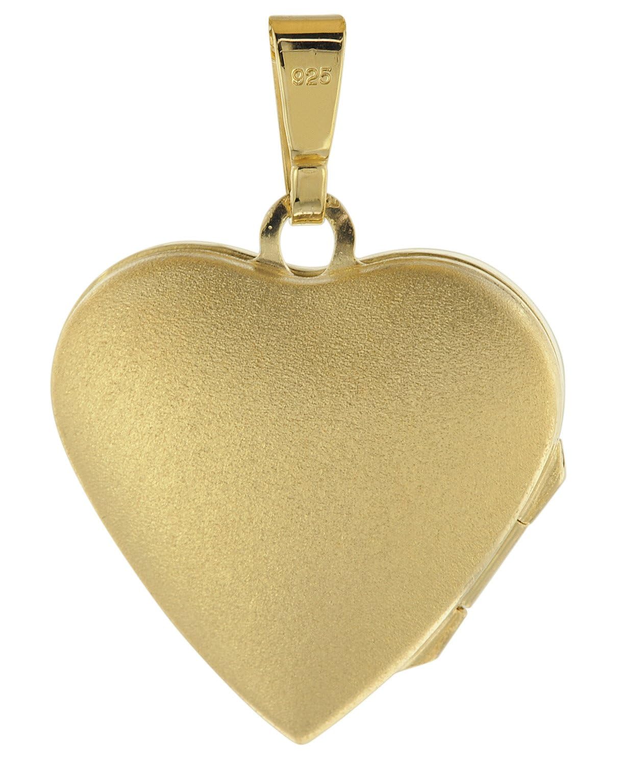 trendor Medaillon Herz mit Damen-Halskette Gold auf Silber 925 75738 | zauberhaftes Silber-Medaillon für Damen, Silberschmuck für Frauen, tolle Geschenkidee