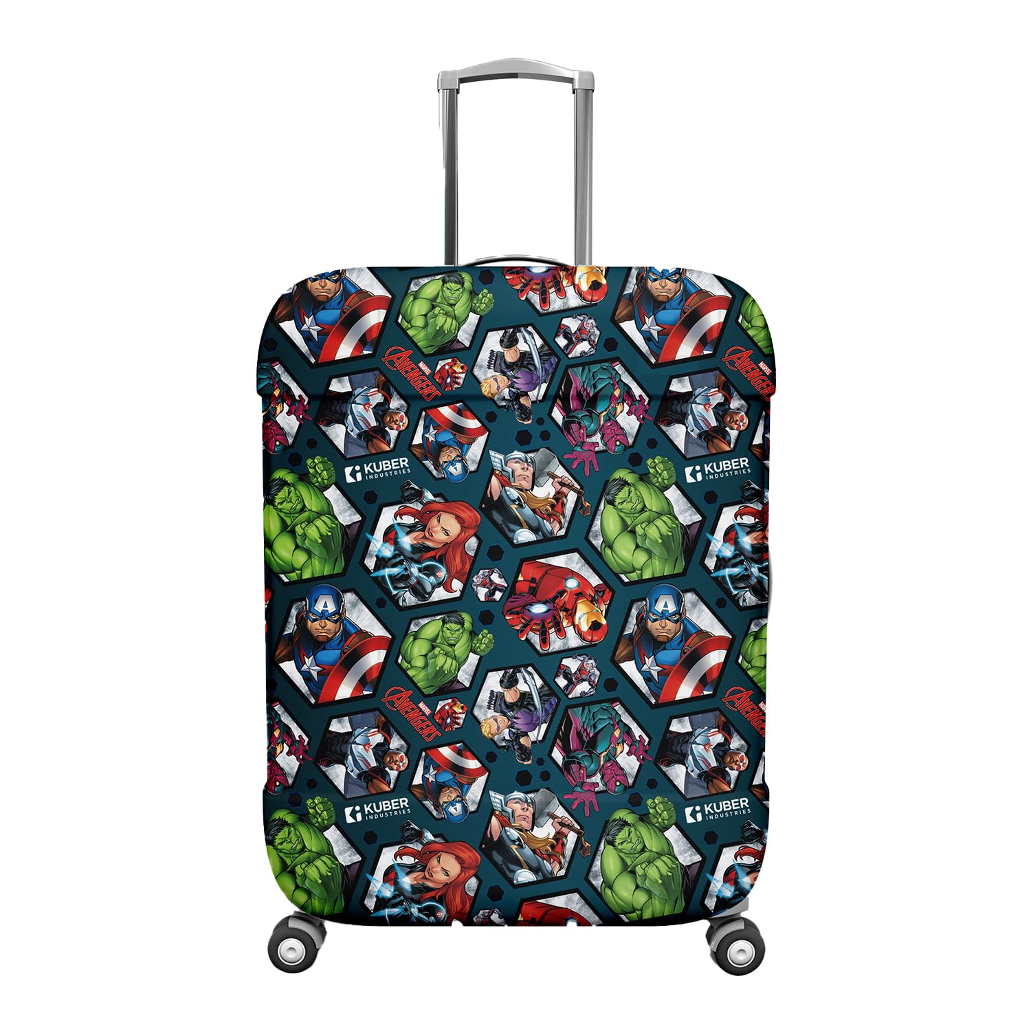 Marvel Avengers Luggage Cover | Polyester Travel Suitcase Cover | Washable | Stretchable Suitcase Protector | 26-30 Inch | Large | Blue-image-29