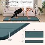 Tapis de yoga pliable extra épais 0.32 Inches Éco-Amis POE Matériel, Mats de fitness non-dérapants, Mat de sport multi-usages pour les studios ou les usages domestiques (71 x 24 x 0.32 pouces)