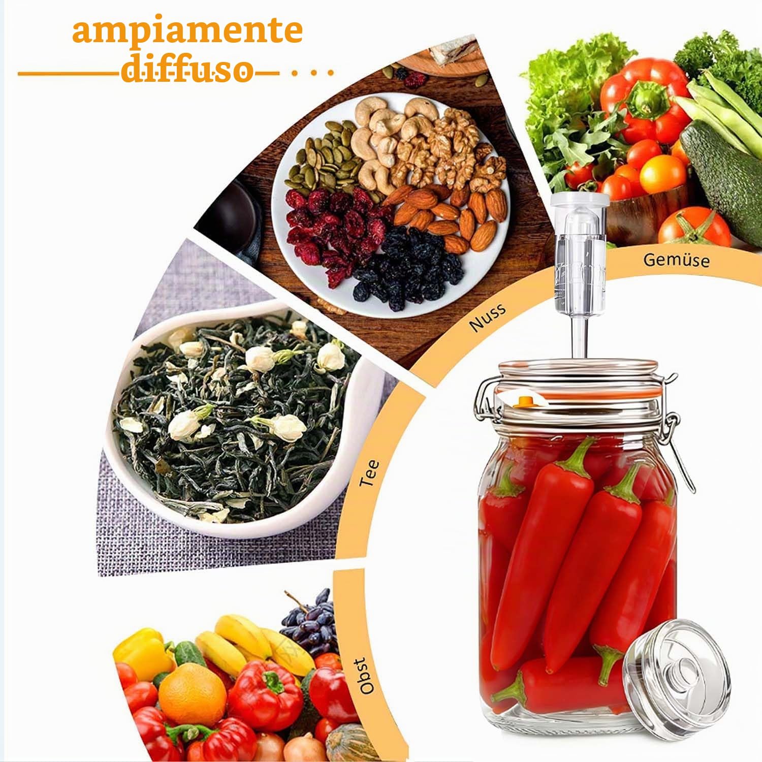 2 barattoli di fermentazione da 1,5 l, barattoli di fermentazione