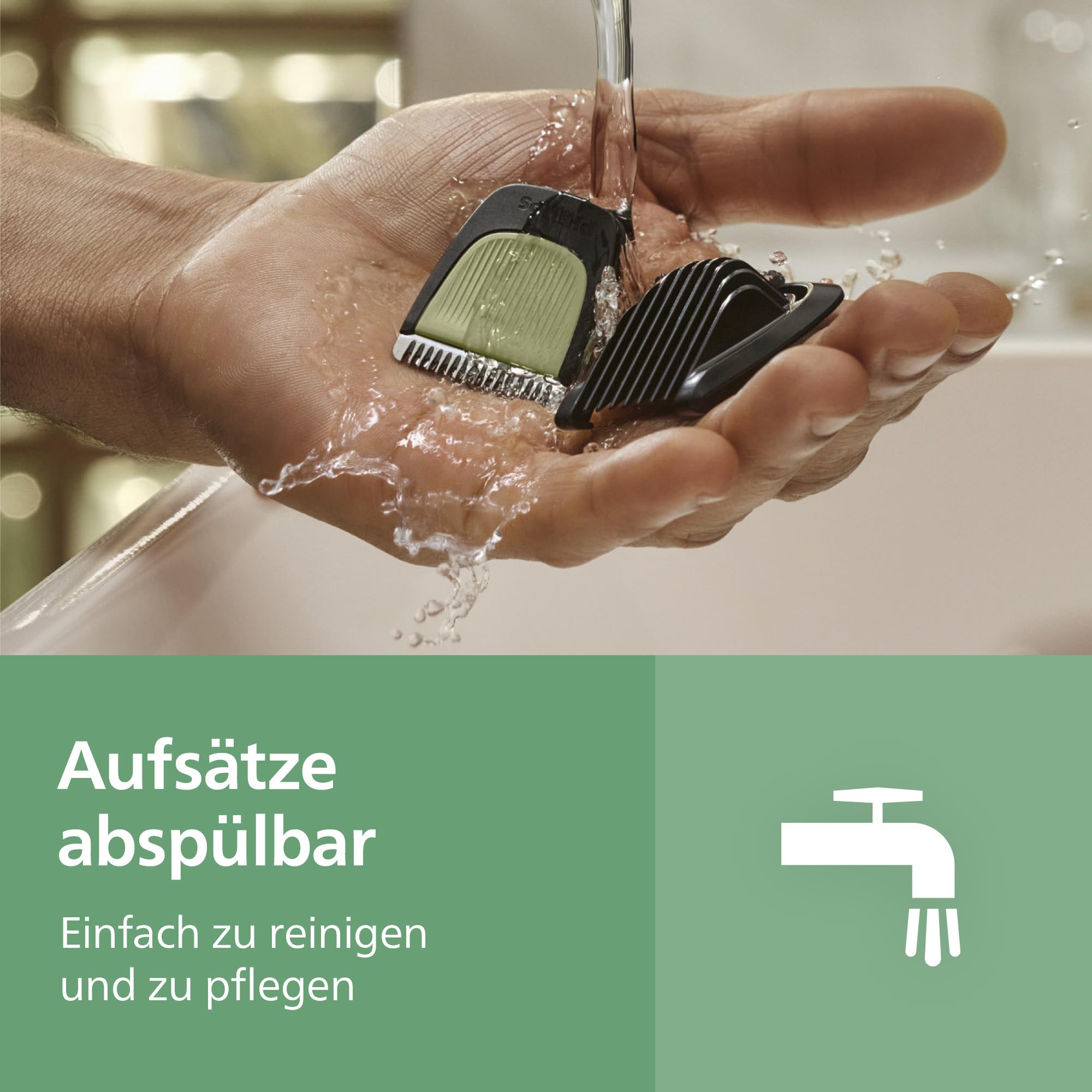 Philips Multigroom 3000er-Serie All-in-One 7-teiliger Trimmer: Rasierer und Haarschneider für Gesicht und Kopf, selbstschärfende hautfreundliche Klingen, zehn Längeneinstellungen, Modell MG3930/15