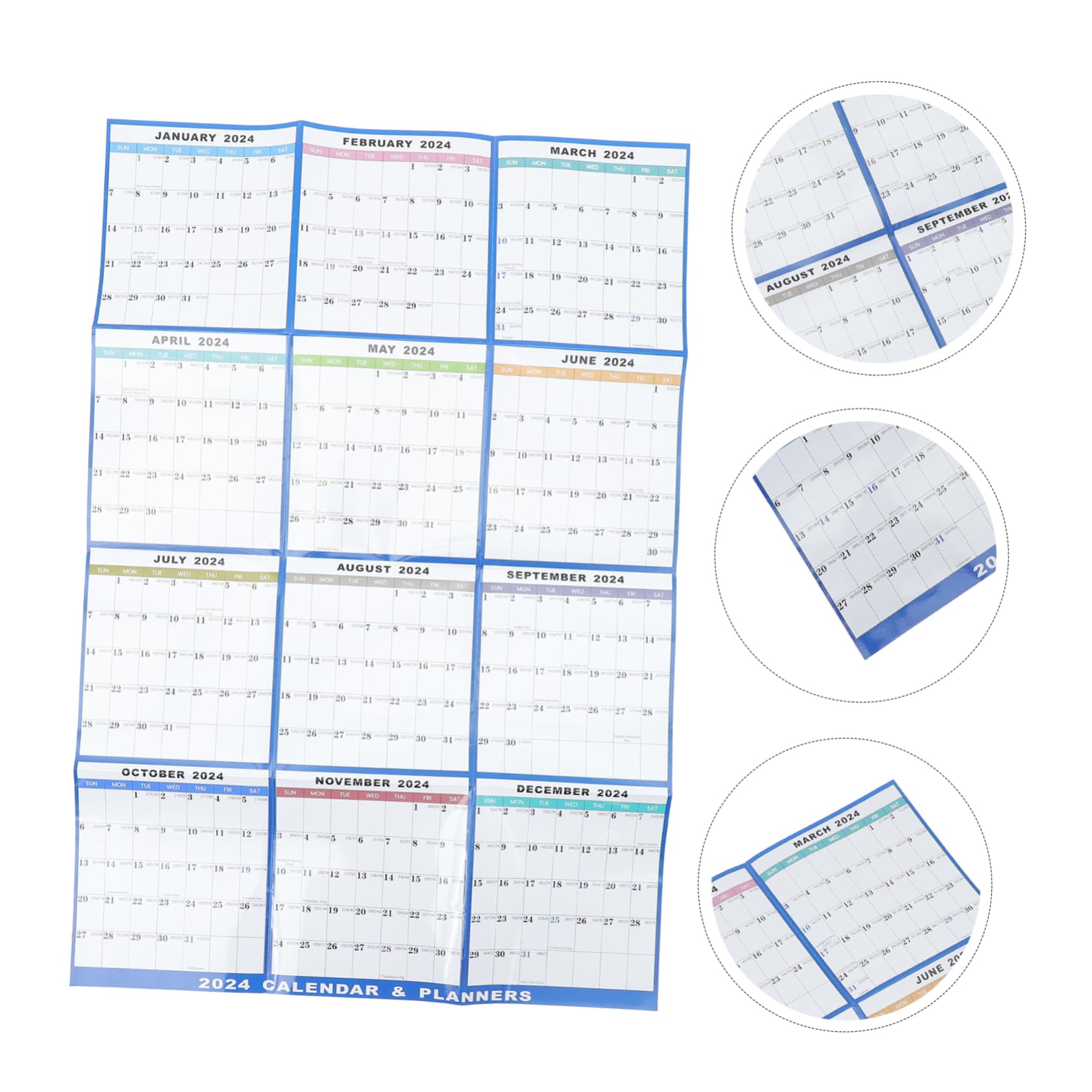 TEHAUX 3ensembles Calendrier Mural Effaçable à Sec Calendrier Mensuel Planificateur Pratique Pour Bureau Et Maison Format Pour Organiser Votre Agenda