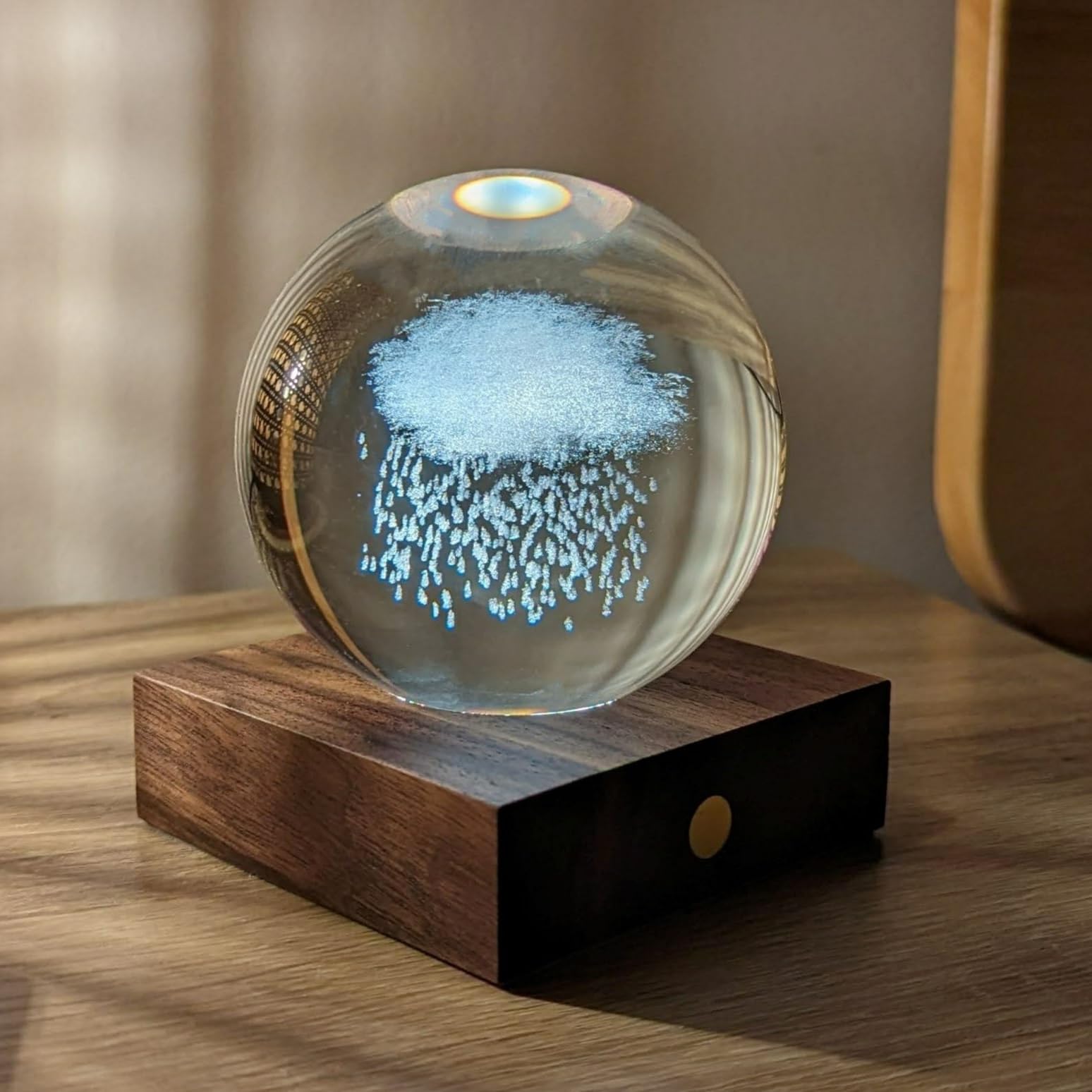 Gingko Amber Crystal LED Light Rain Cloud, World Globe - Amazon.com