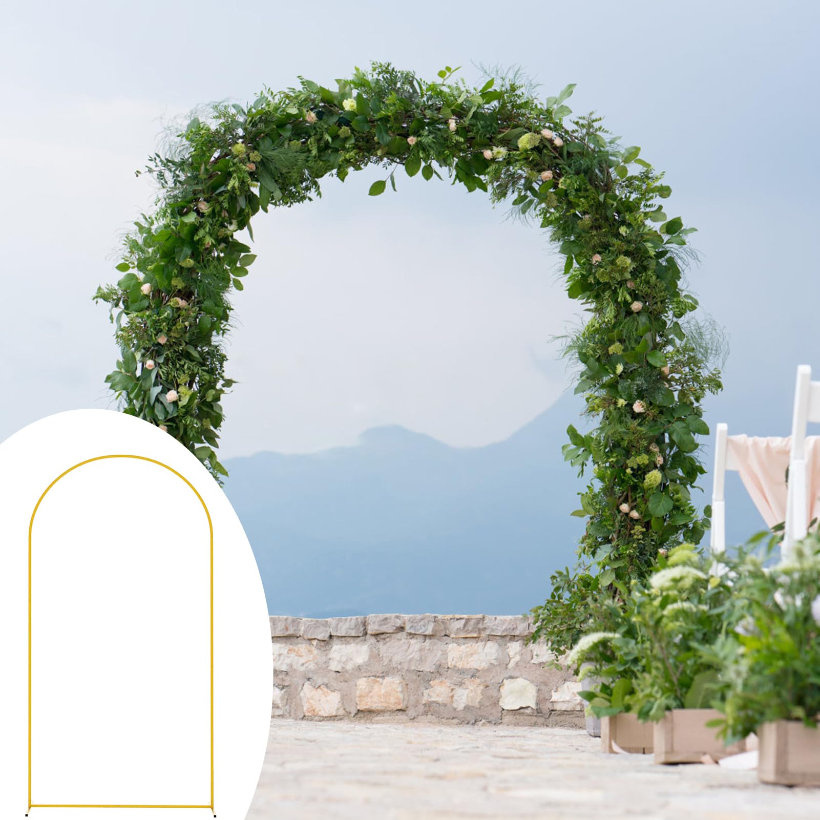 80 x 180 cm sfondo stand oro di nozze palloncino stand telaio supporto in metallo set per matrimoni, compleanni, feste, lauree, celebrazioni sfondo studio decorazione