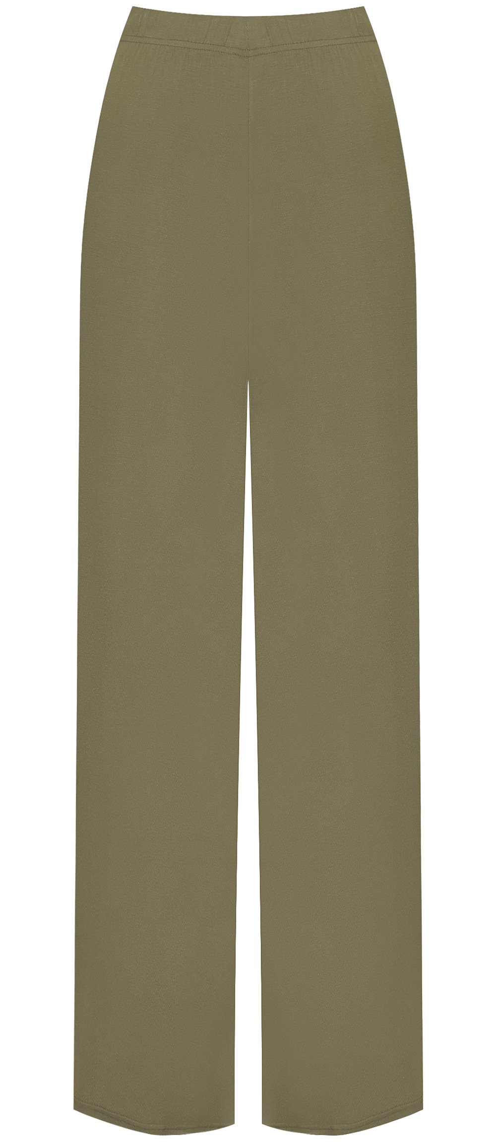 Wearall Women's Mocha Plus Size Plain Palazzo Wide Leg Flared Trousers Pants - 24-26