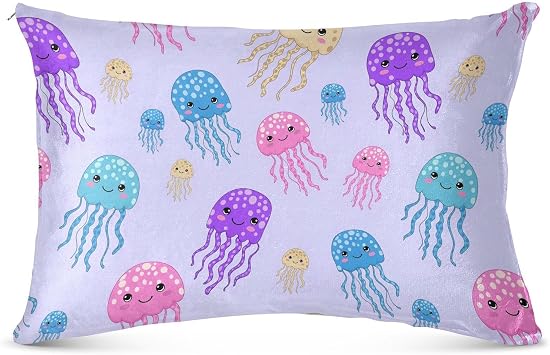 Purple Pillowcase for Hair and Skin Body Queen Size 20"X 30" Body Pillow Cases with Zipper for Men