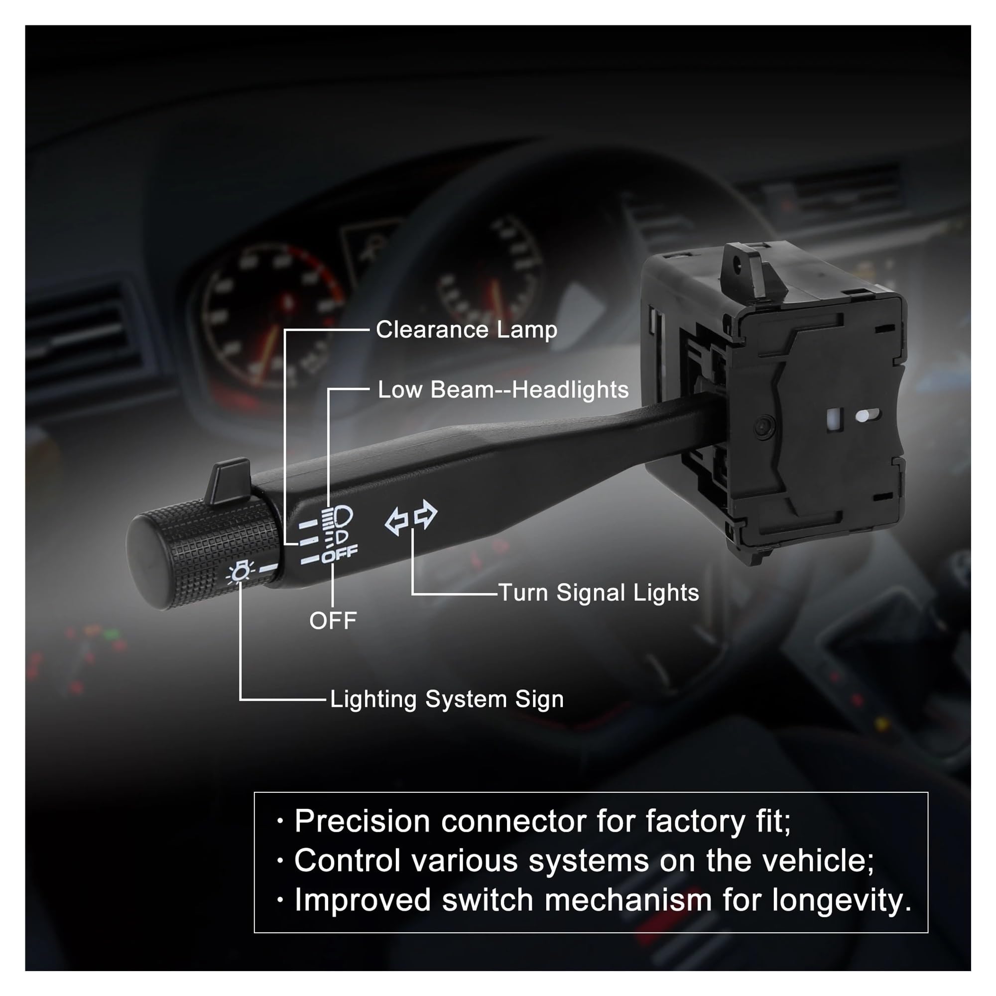 Comando Devioluce Per Nissan Pickup 1986-1993 25540D4500 Interruttore Indicatori Di Direzione Interruttore Combinato Multifunzione Con Varialuce Interruttore Sterzo