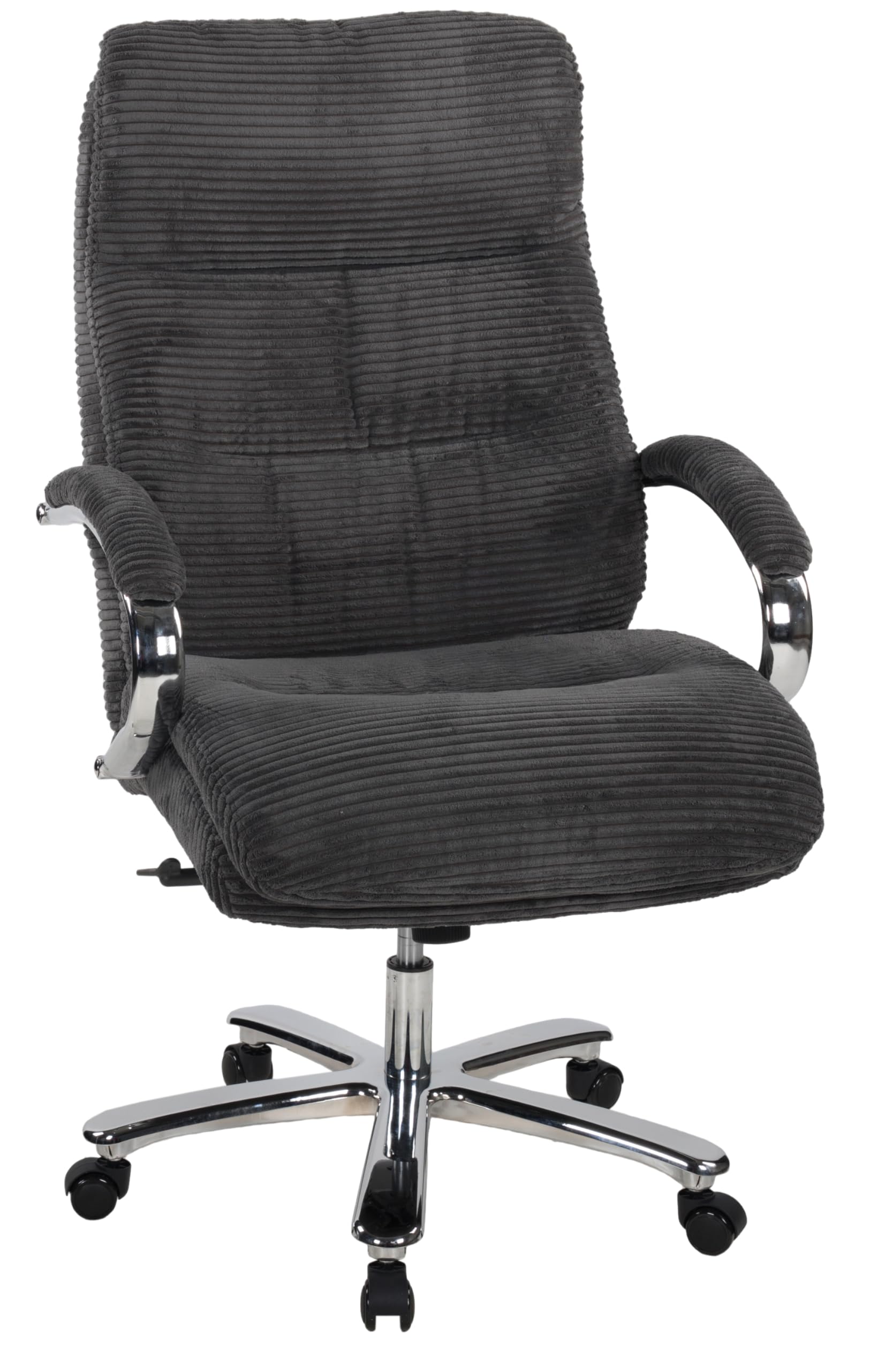 Duo Collection Chefsessel Federico | Bürostuhl Kordstoff | belastbar bis 180 kg (Anthrazit)