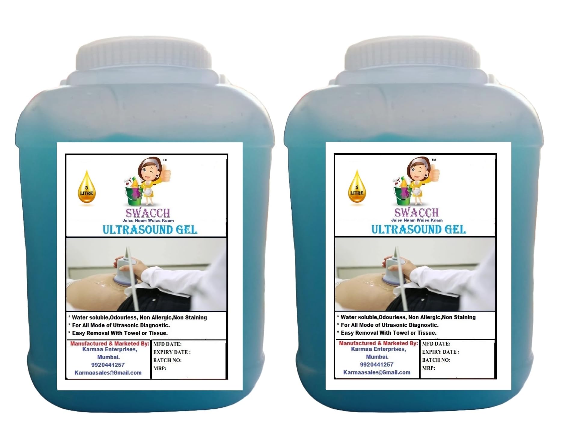 BUY 1 GET 1 Free Ultrasound Gel (5 Litre) (Pack of 2) (B0BJF73KNX) Amazon Price History, Amazon Price Tracker