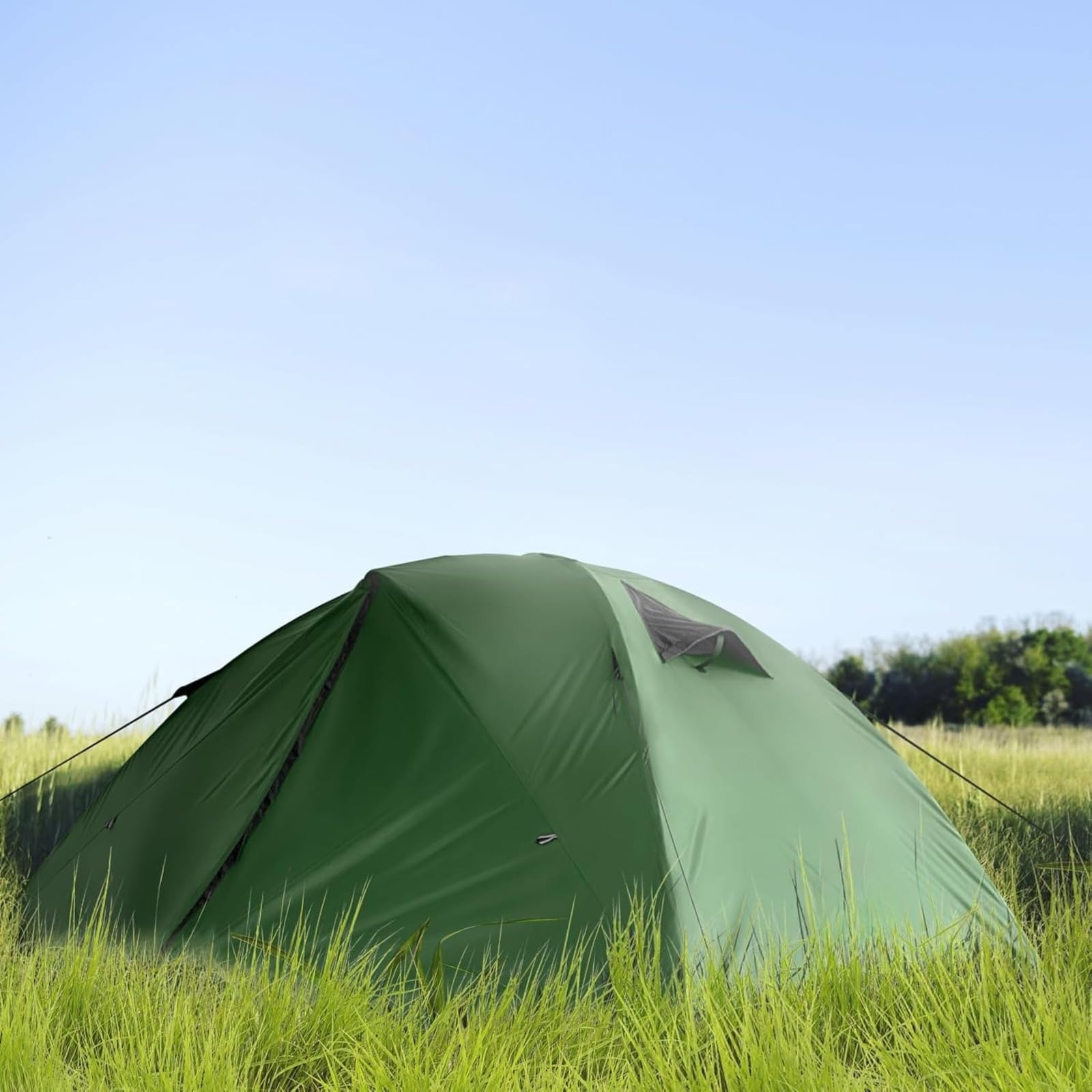 Namiot dla 2-3 osób, ultralekki, wodoszczelny, 3000 mm, 4 pory roku, namiot kopułowy z podwójną warstwą i szybkim montażem, idealny na kemping, trekking, festiwal i przygody na świeżym powietrzu