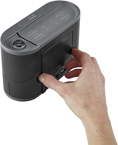 Miniatura 9 de Homedics SoundSleep - Reloj despertador recargable y máquina de sonido de ruido blanco, despertador de proyección 6 en 1 y máquina de sonido para