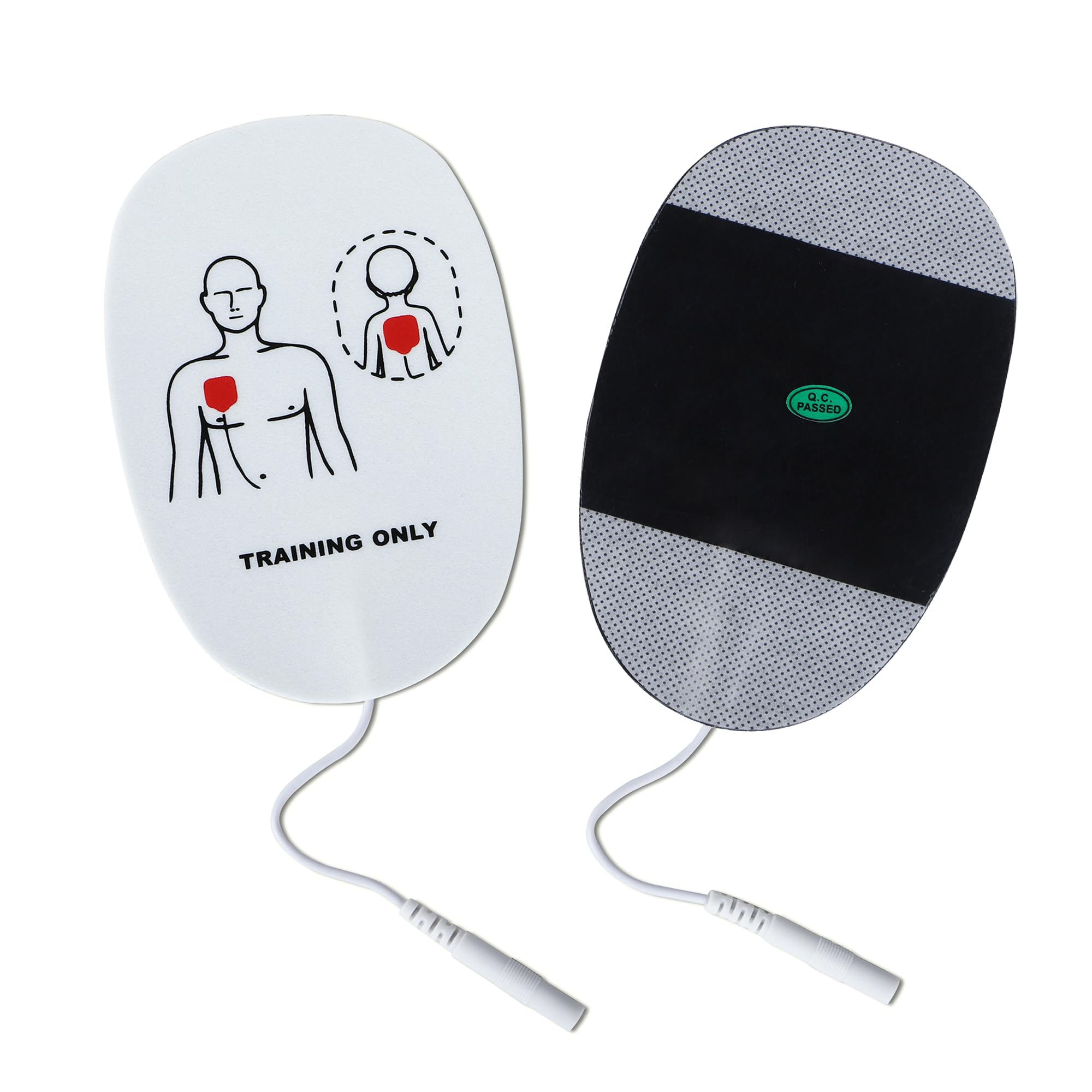 Parches Desfibrilador Entrenamiento - Paquete de 5 electrodo de entrenamiento AED de repuesto compatibles con XFT-120C, XFT-120C+, XFT-d0009, XFT-120GA, XFT-120N (Modo adulto y pediátrico)