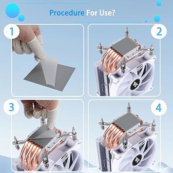 YEZris PTM7950 80x80x0.2mm Phase Change GPU Thermal Pad, 8.5W/mK Game Machine CPU GPU SSD High Conductive CPU Silicone Grease Thermal Paste for Laptop