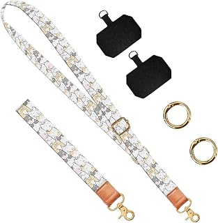 Phone Lanyard Crossbody Wrist Strap, Universal Adjustable Neck Strap for Phone Case Keys ID Badges, Travel Essential