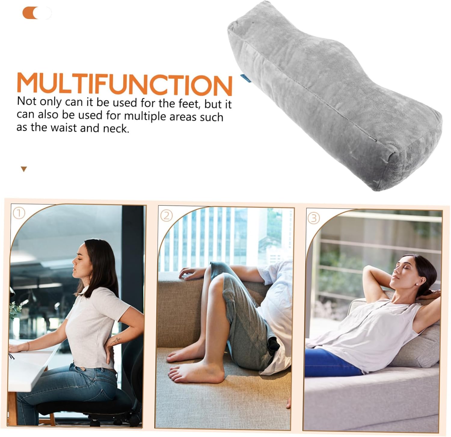Comfortable Footrest Cushion for Sleeping Leg Elevation Pillow for Knee and Office Foot Stool Cushion for Home and Travel Use