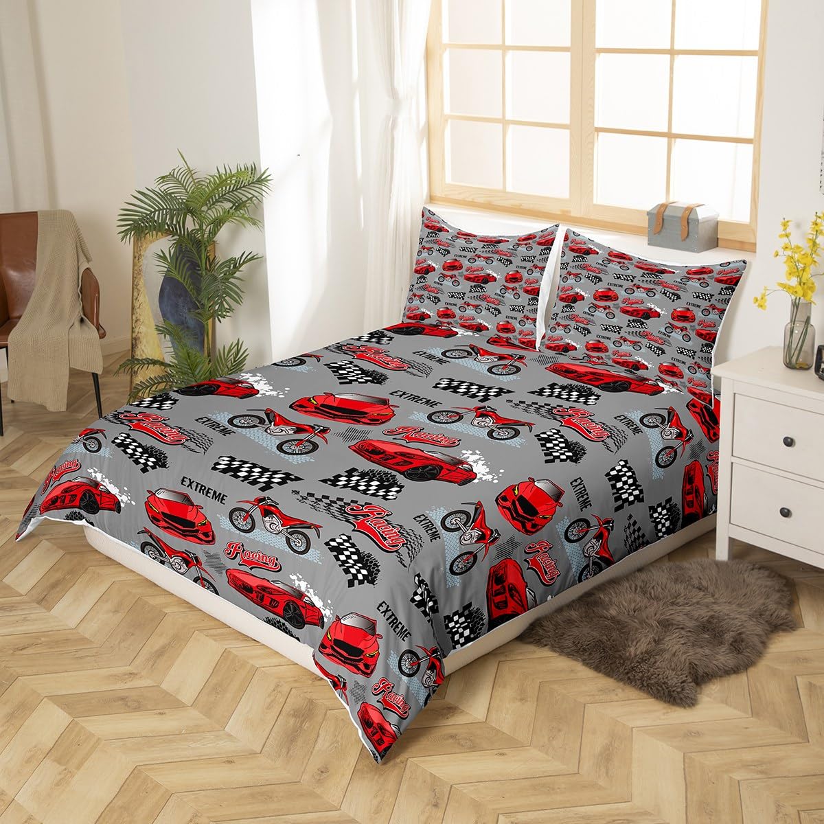 Manfei Racing Duvet Cover Set Single Size - Image 2