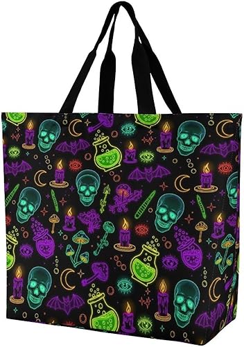 Bolsa de comestibles, bolsas de compras informales, bolsa de hombro grande lavable a máquina, bolsas de compras reutilizables para mujer