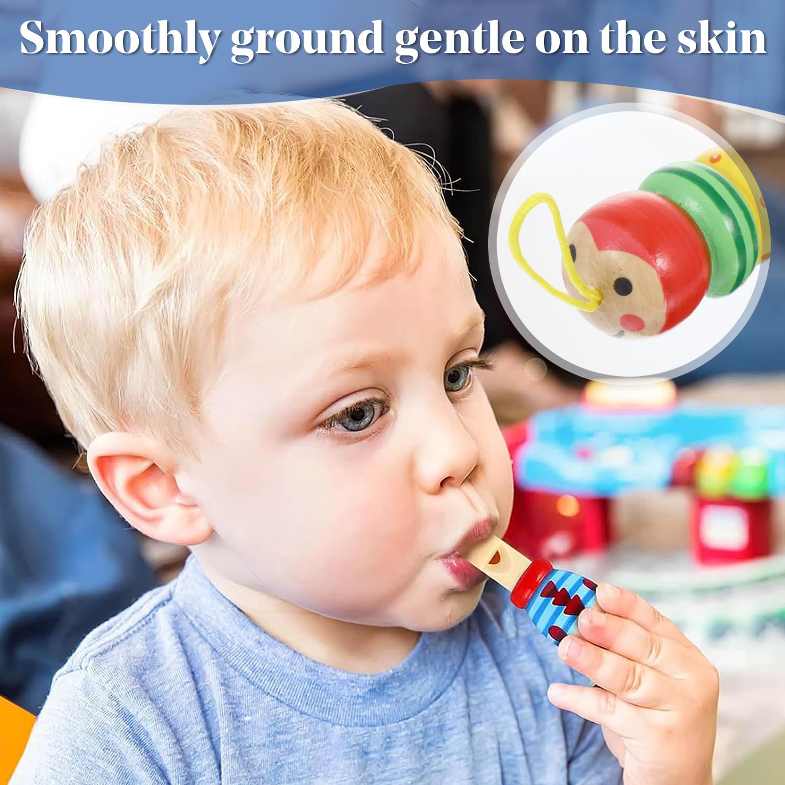 3 Pcs Animal Wood Recorders for Kids Wooden Children Music Instrument Educational Plaything for Party Favors Interactive Toys,Kids Whistle,Bird Whistle,Duck Whistle (Random Style) - Image 4