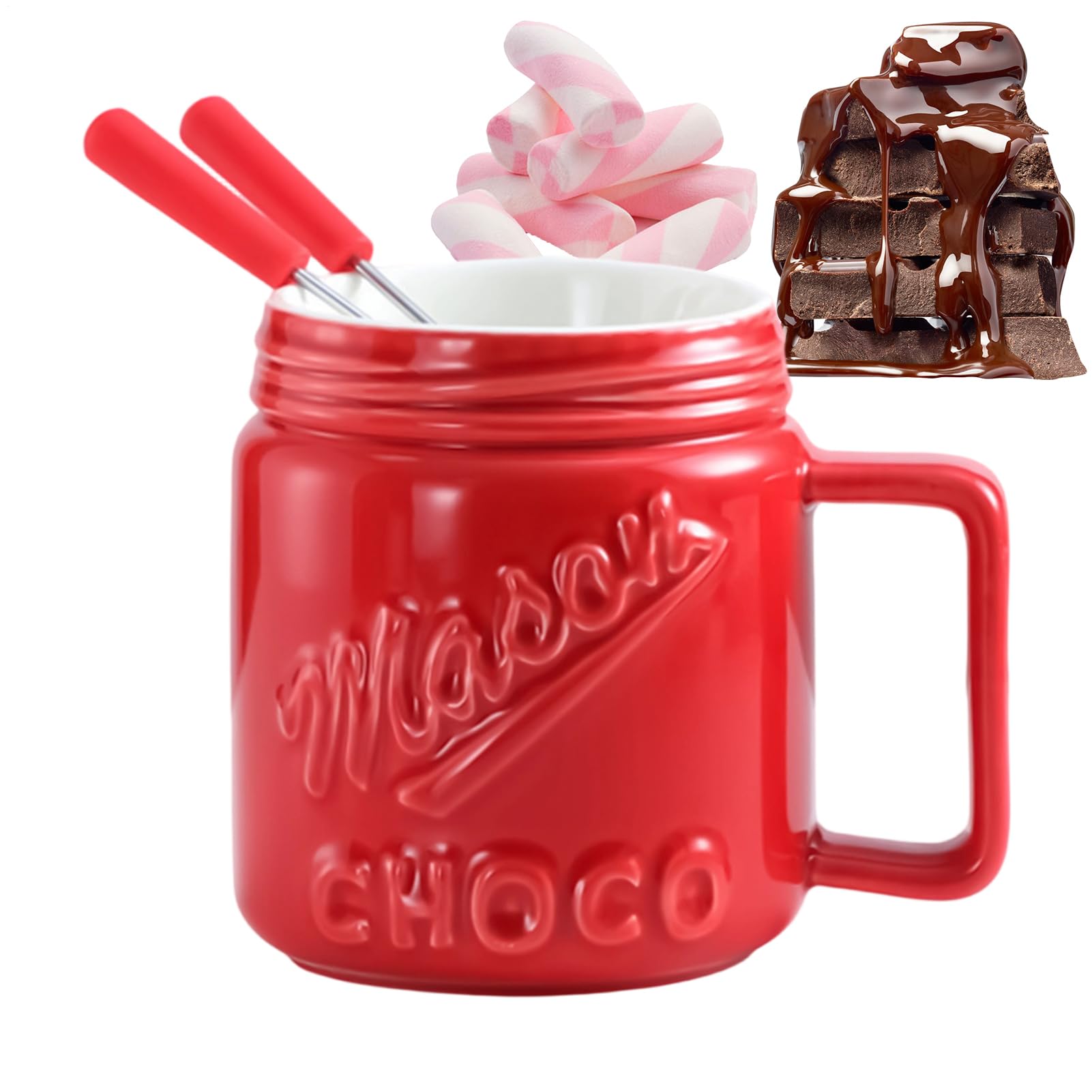 Mug à fondue chocolat pour vos fêtes familiales et réunions de vacances
