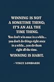 HardPress Vince Lombardi Motivational Quote Poster - 'Winning is habit' - Minimalist Wall Art - 8x12 inch Print