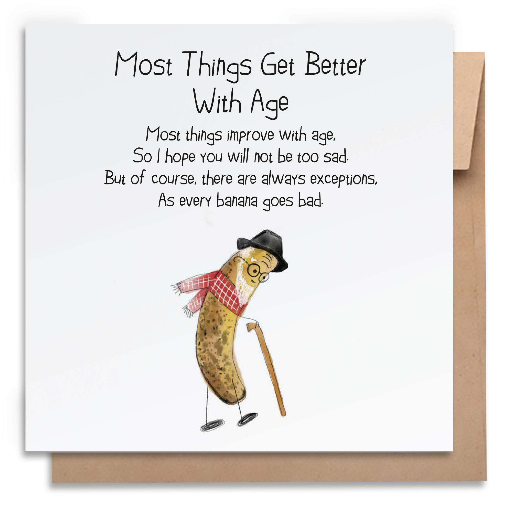 Birthday Card-Better With Age-with Envelope, Birthday Card Funny Birthday Card Humorous Birthday Card for Him Birthday Card for Her Greeting Card For All Occasions Made In The UAE By Jolly Good Cards