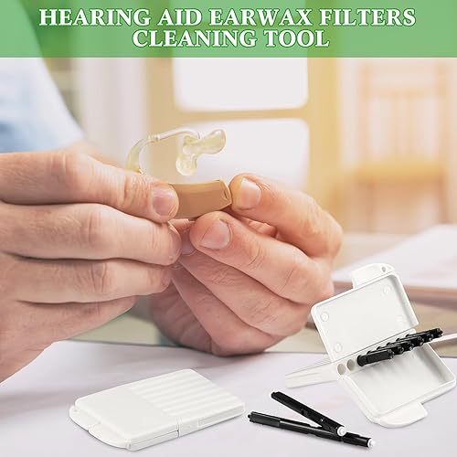 Miniatura 4 de TrelaCo 120 filtros de cera para audífonos, kit de limpieza auditiva, accesorios para herramientas de limpieza, paquete de 15 (0.039 pulgadas)