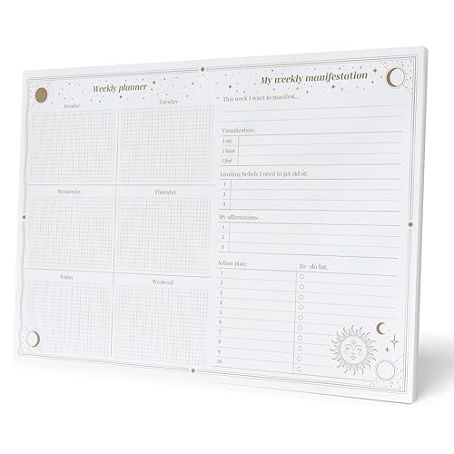 Grupo Erik Amelie Spanish Weekly Planner A4 | Spanish Calendar | Family Calendar | 54 Tear Off Pages | Desk Calendar | Organiser Planner | Spanish Gifts | Friends Gifts