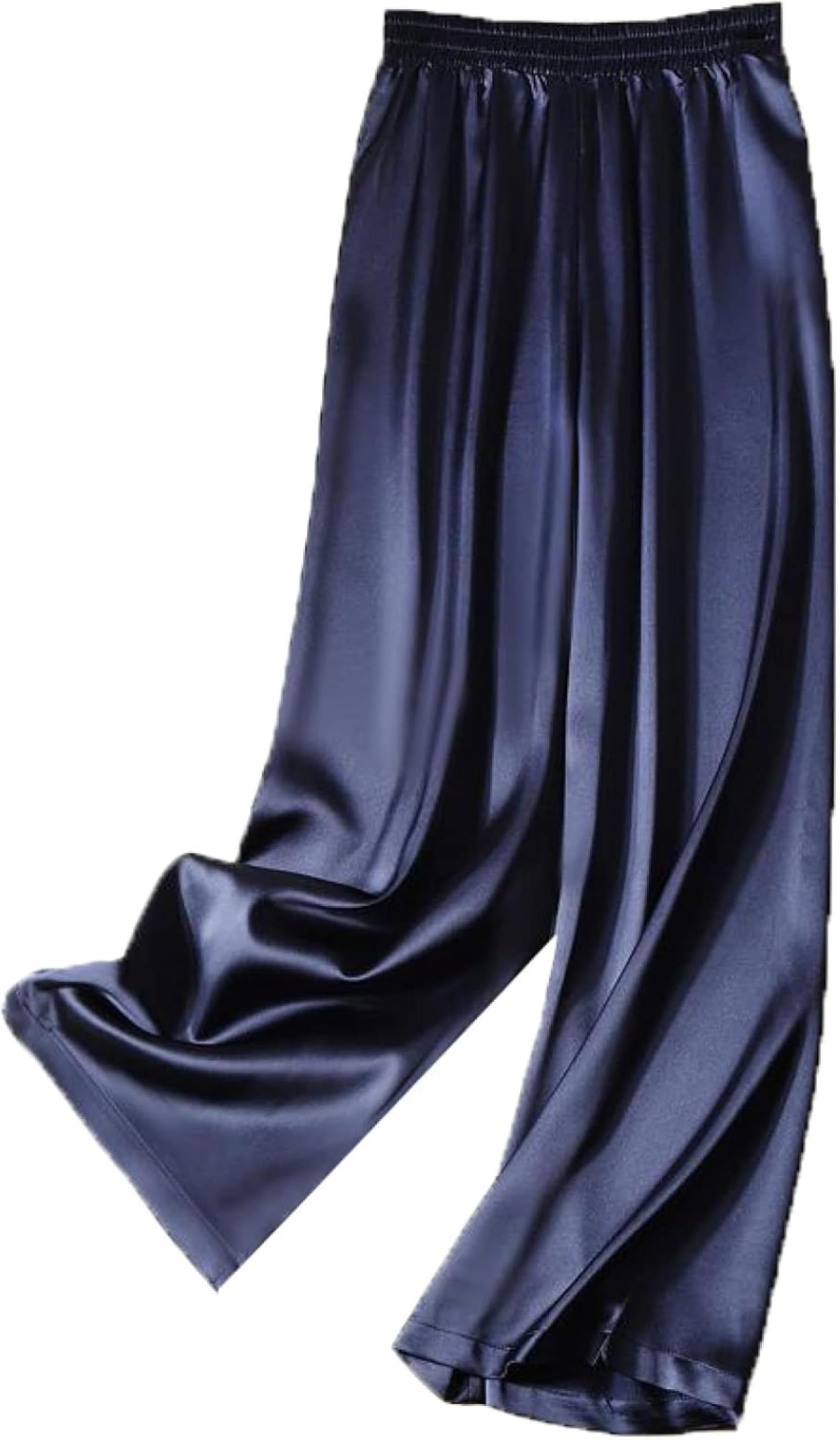 Womens Wide Leg Extra Large Silk Summer Lightweight Casual Satin Pants