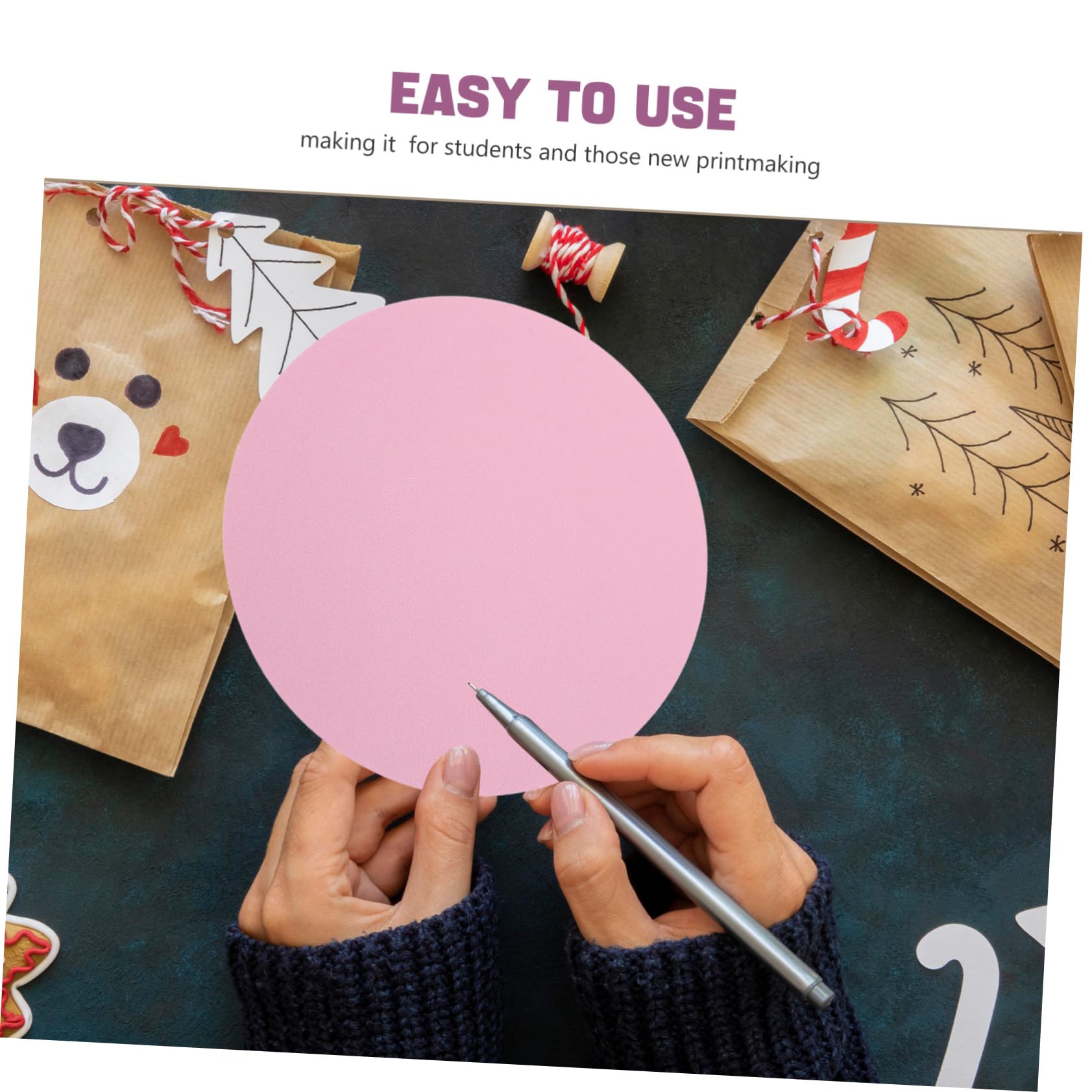 SEWACC DIY Stamps Block Printing Student Printmaking Tools Soft PVC Carving Blank Versatile Craft Supplies - Image 3