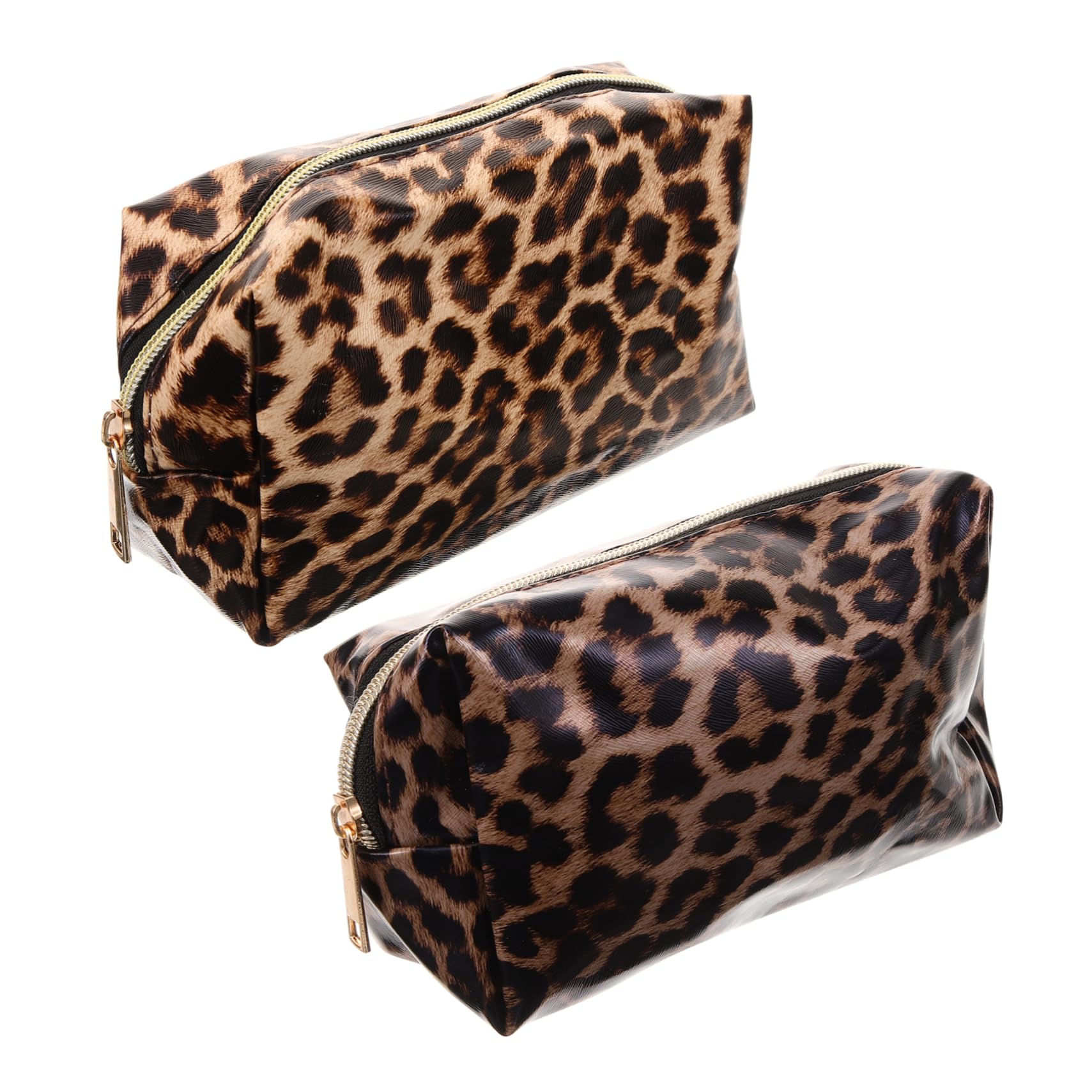 FRCOLOR 4piezas Bolsa De Maquillaje Portátil De Gran Capacidad Neceser De Diseño De Negro para Cosméticos y Artículos De Aseo