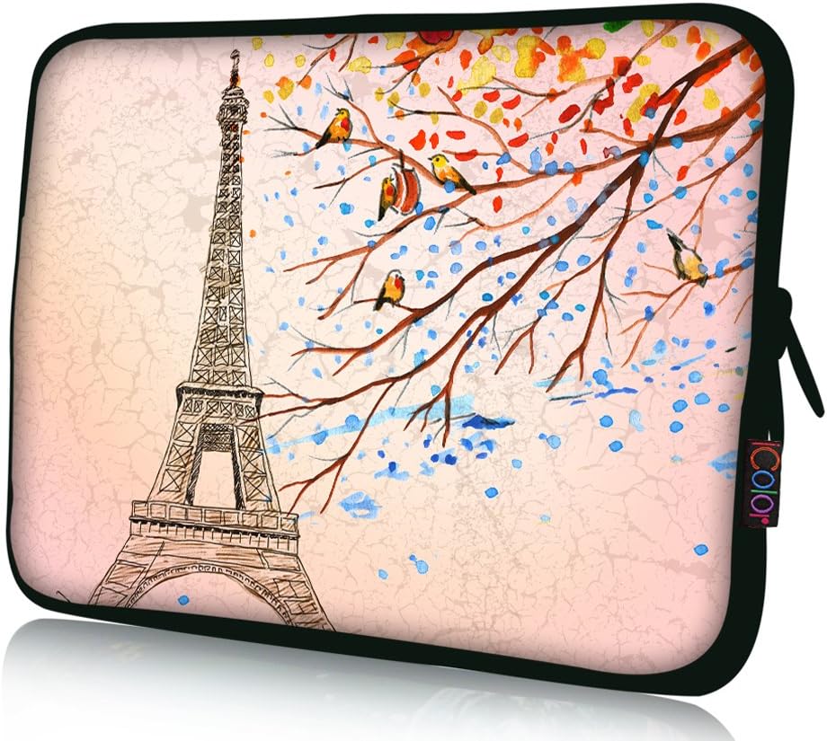 icolor 15" Laptop Sleeve Bag Case 14.5" 15.4" 15.6" inch Soft Neoprene Notebook Protection Sleeve Computer PC Cover Pouch Holder