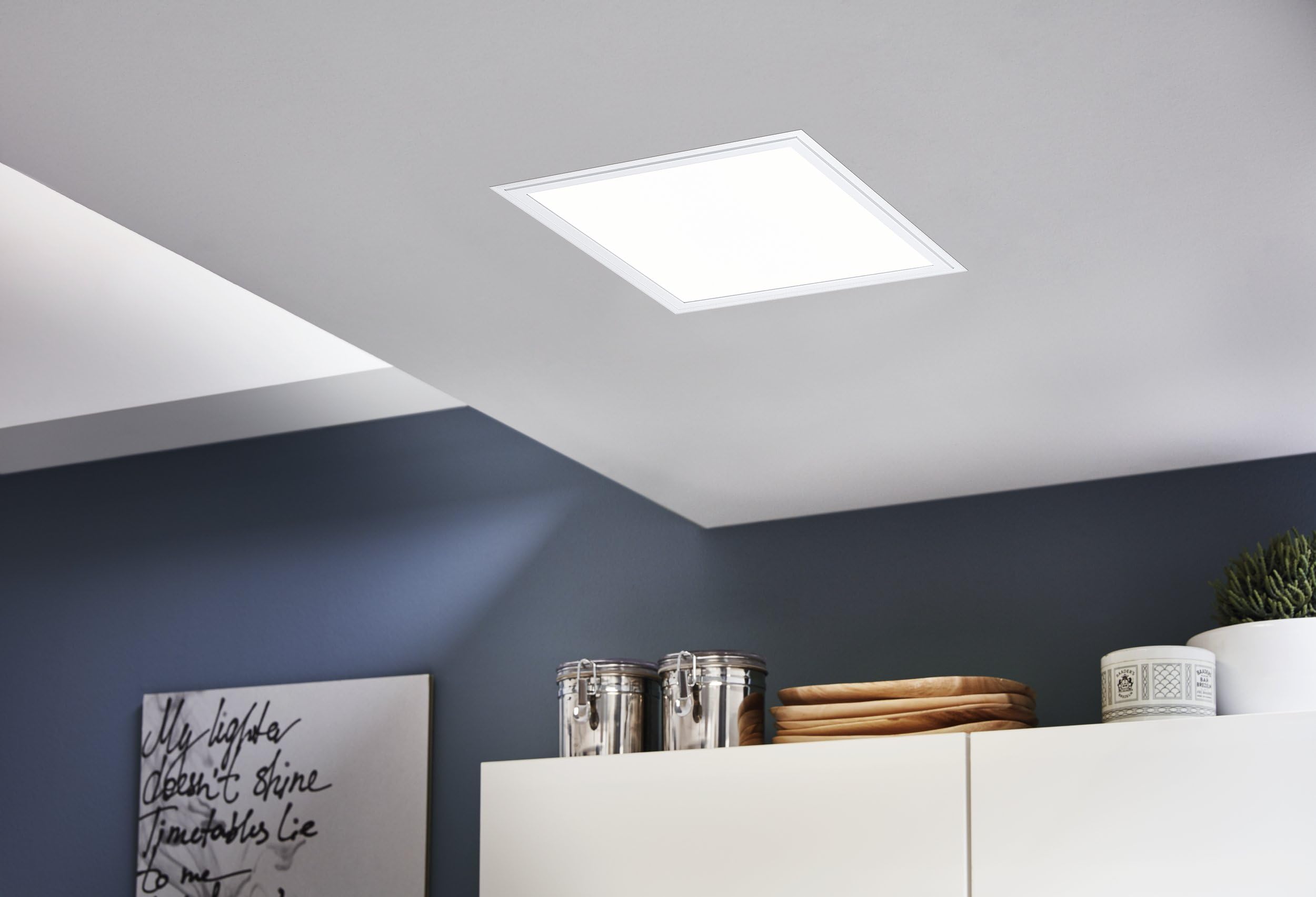 Eglo LED Lampada da soffitto Salobrena 1, 1 fiamma, Materiale: Alluminio e plastica, Colore: Bianco, Dimensioni: 30x30 cm, luce bianca neutra