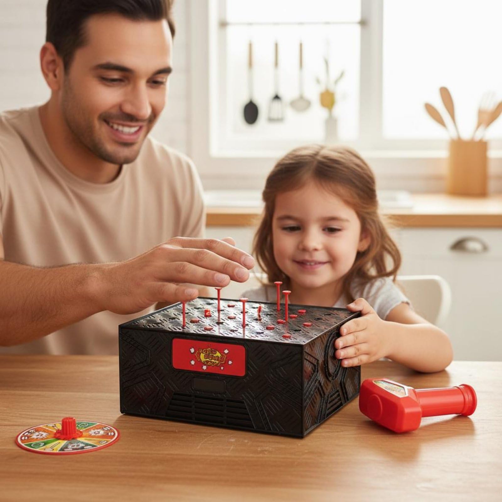 Ballonplatzspiel Familieninteraktion Ballonpustspiel Partyspiel Tisch-Ballonspiel für Familien, Kinder
