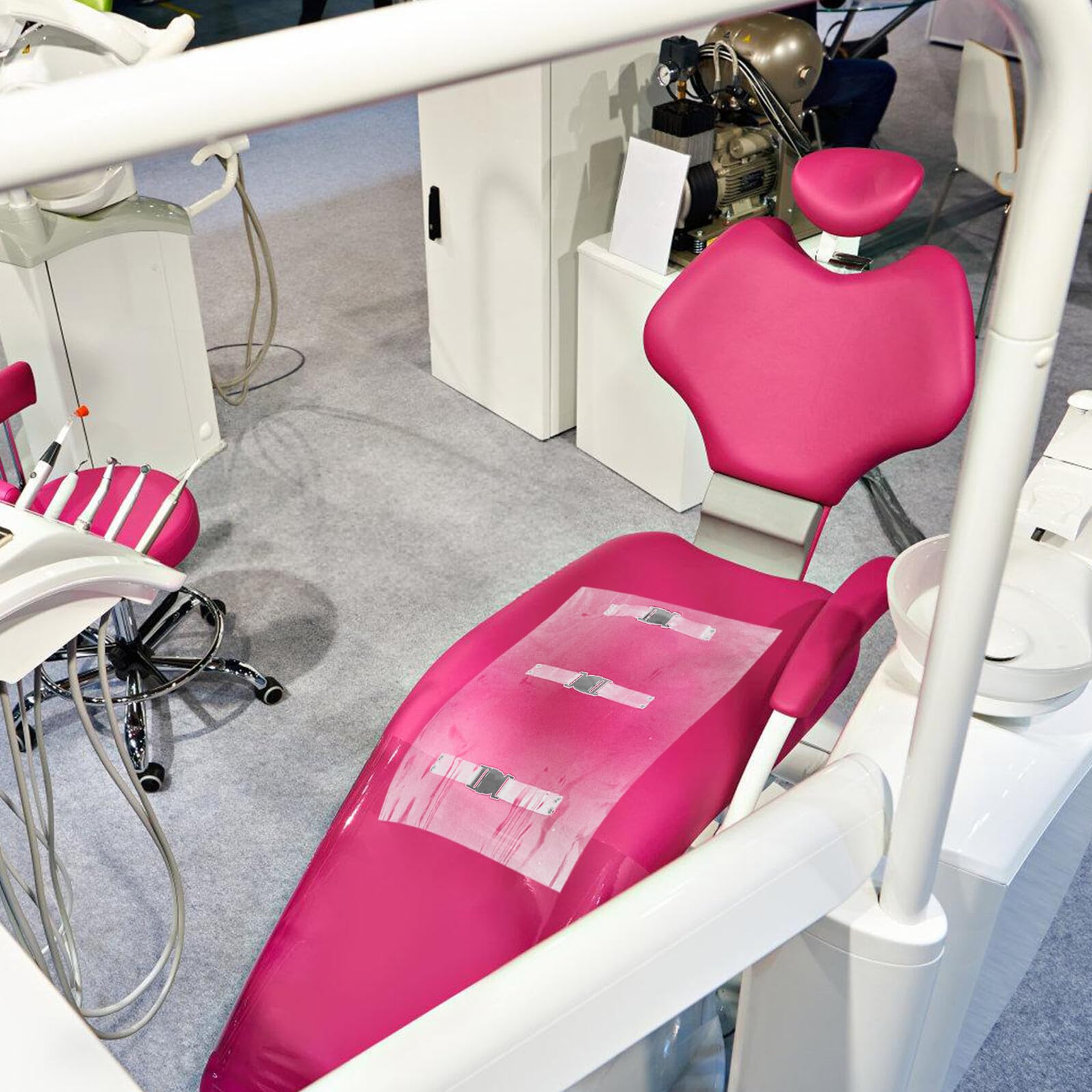 Gatuida Copri Piedi e Antiscivolo per Poltrona Odontoiatrica in Pvc Bordi Arrotondati 4 Pezzi Resistente alla Pressione per Studio Dentistico
