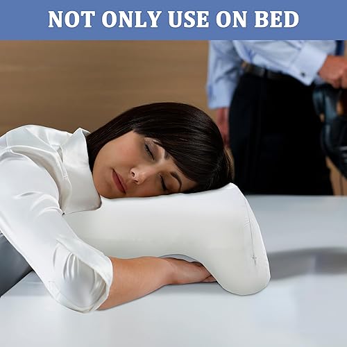 Miniatura 5 de MABOZOO Almohada facial de tela refrescante, almohada ergonómica de belleza cervical para cuello, alivio del dolor de hombros, almohada de espuma