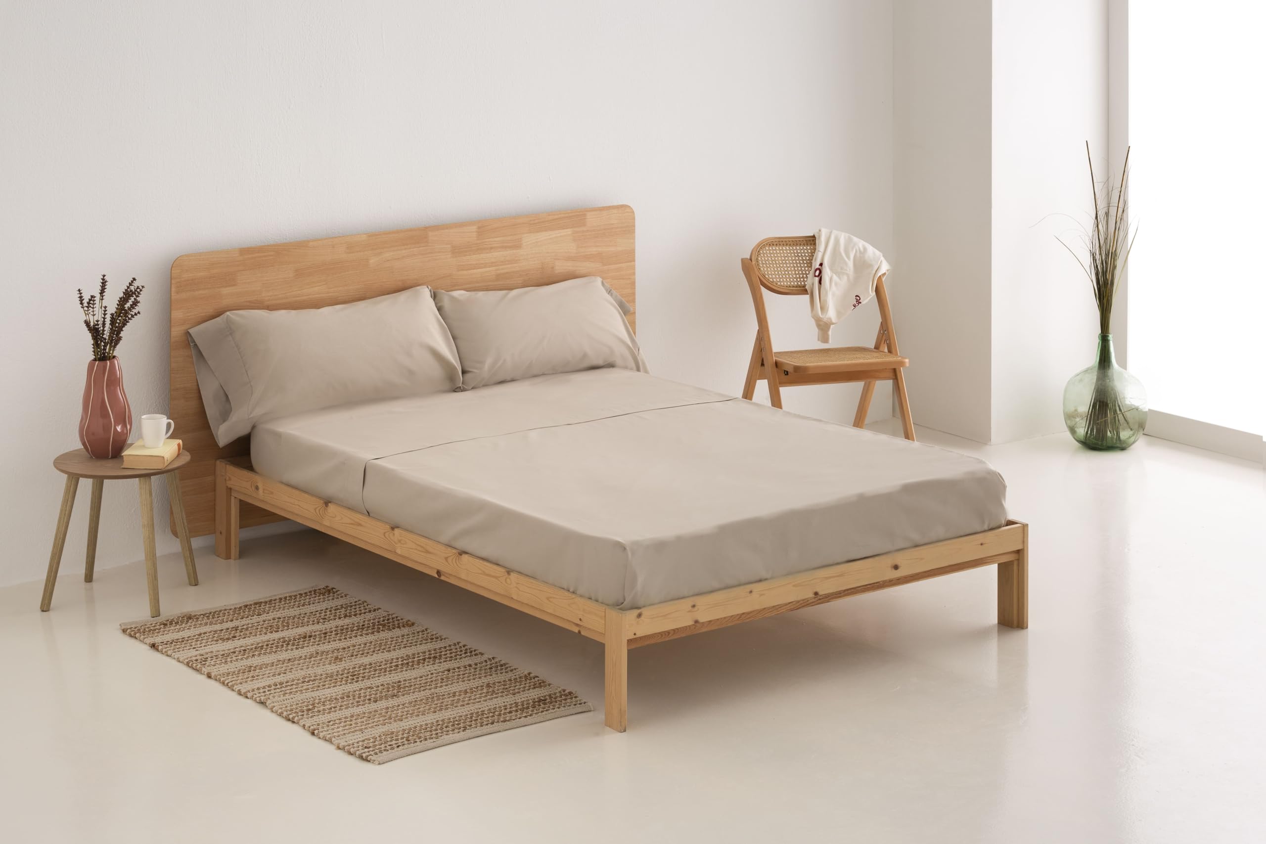 Donegal Collections - Sabanas 150 x 190 - Juego de Sabanas Cama 150 Lino - Bajera, Sabana Encimera y 1 Funda de Almohada - Primavera Verano - Estampadas Tacto Extra Suave - Algodon/Poliester