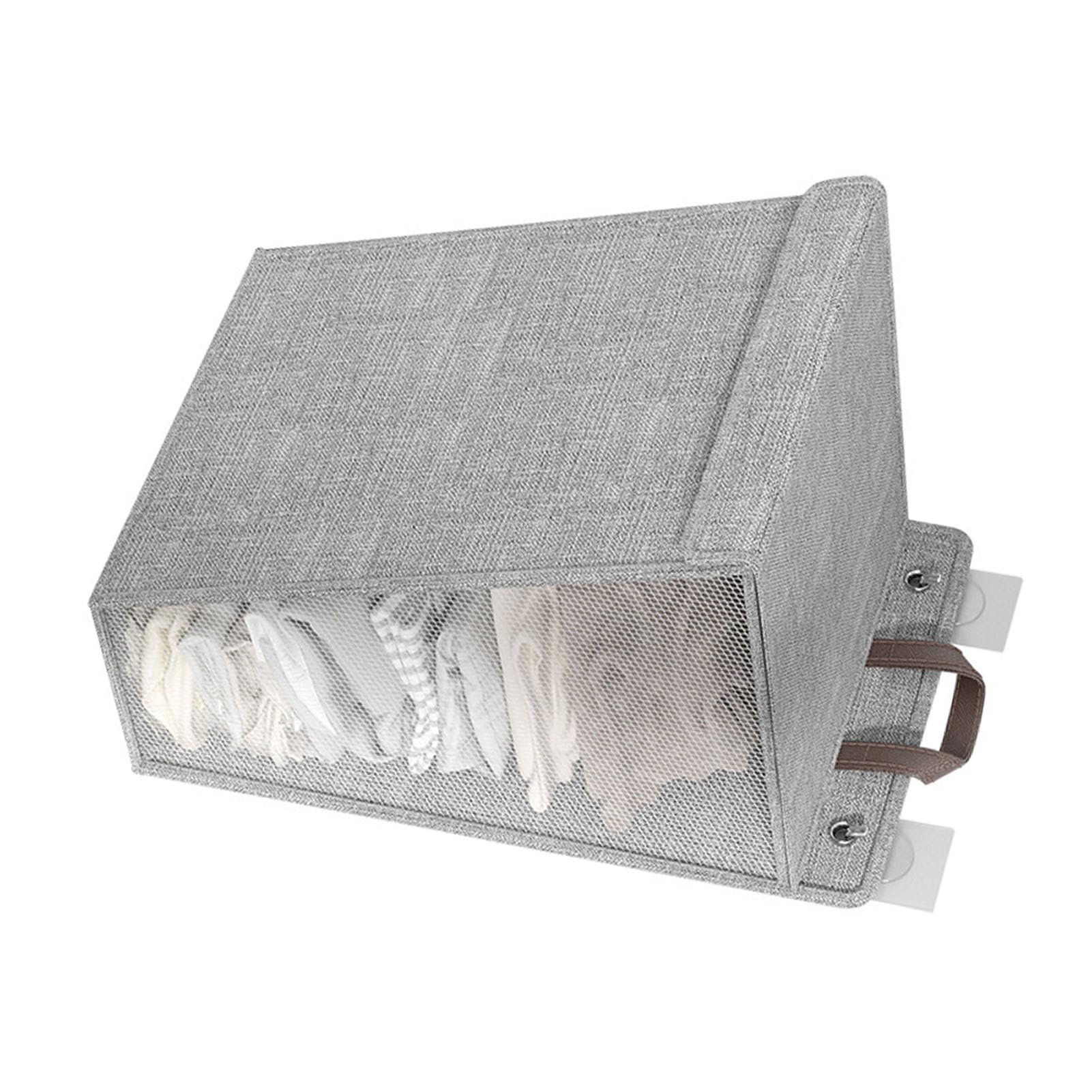 Wäschekorb zum Aufhängen an der Wand, mit Haken, faltbares Design, multifunktionale Verwendung, ordentliche und organisierte Aufbewahrung (grau, große Größe)