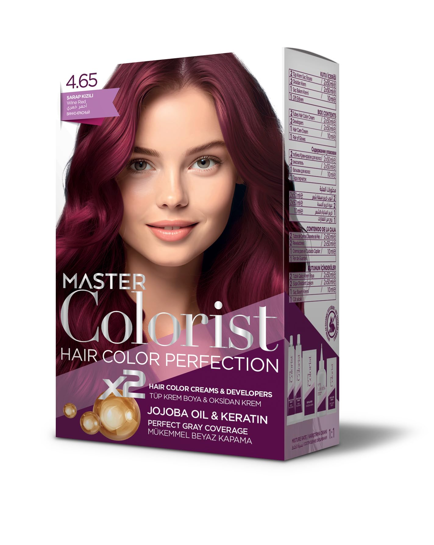Set Saç Boyası 4.65 Şarap Kızılı