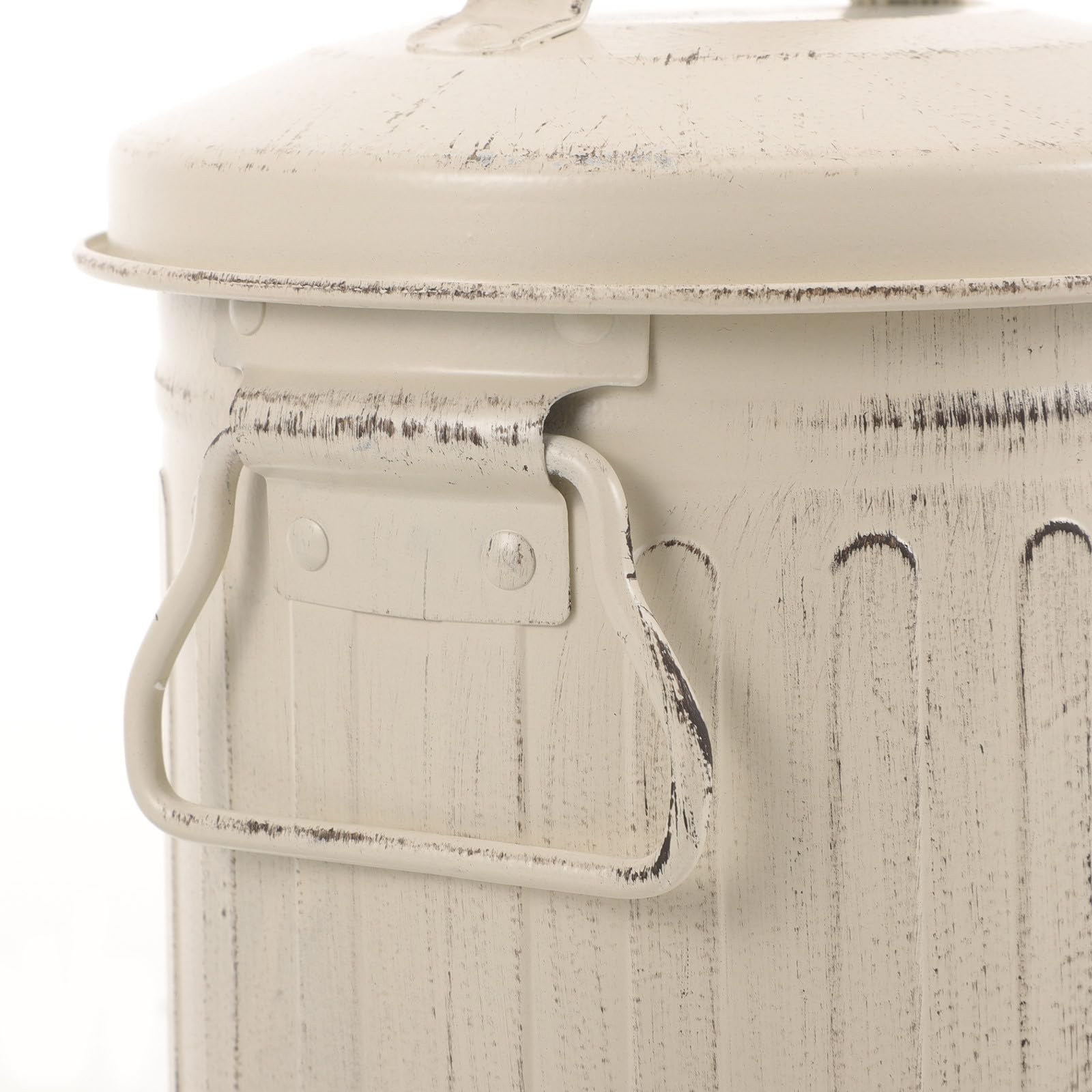 Secchio per Ash in Ferro con Coperchio, Capacità Grande, Design Vintage Semplice, Comodo da Impugnare, per Uso Domestico e Stufa